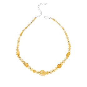 Jay King Sterling Silver Citrine Bead Necklace