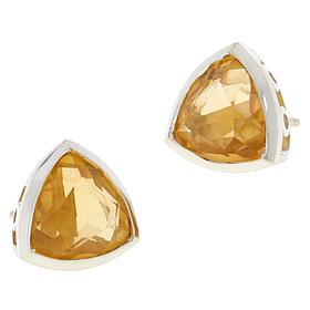 Jay King Sterling Silver Citrine Triangular Stud Earrings