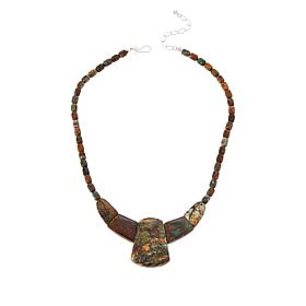 Jay King Sterling Silver Colorful Forest Stone Necklace