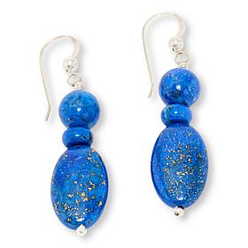 Jay King Sterling Silver Denim Lapis Beaded Dangle Earrings