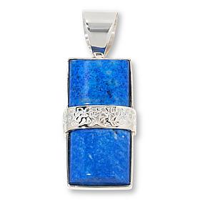 Jay King Sterling Silver Denim Lapis Rectangular Pendant
