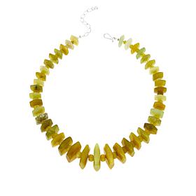 Jay King Sterling Silver Green Serpentine Necklace