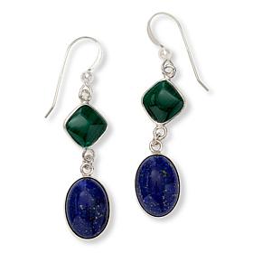 Jay King Sterling Silver Lapis and Malachite Earrings