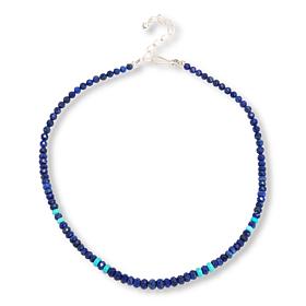 Jay King Sterling Silver Lapis and Turquoise Bead 18-1/4" Necklace