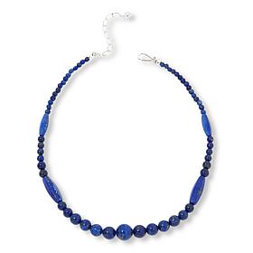 Jay King Sterling Silver Lapis Bead 18" Necklace
