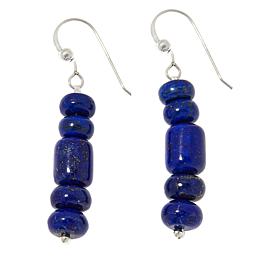 Jay King Sterling Silver Lapis Bead Drop Earrings