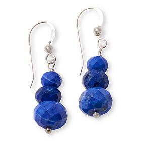 Jay King Sterling Silver Lapis Bead Drop Earrings