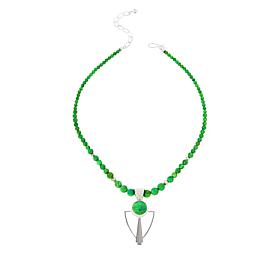Jay King Sterling Silver Lemon Lime Turquoise Pendant with Necklace