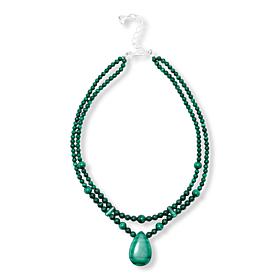 Jay King Sterling Silver Malachite 2-Strand 18" Necklace