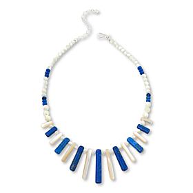 Jay King Sterling Silver Mother-of-Pearl and Lapis 18" Necklace