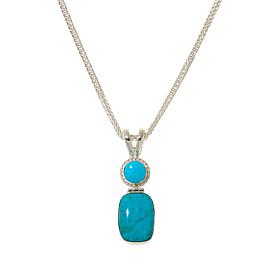 Jay King Sterling Silver Multi-Turquoise Pendant with Chain