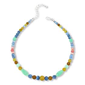 Jay King Sterling Silver Multicolor Opal Bead 18-1/4" Necklace