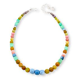 Jay King Sterling Silver Multicolor Opal Bead 18-1/4" Necklace