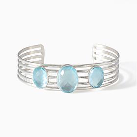 Jay King Sterling Silver Nigerian Blue Topaz Cuff Bracelet