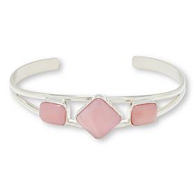 Jay King Sterling Silver Peruvian Pink Opal Cuff Bracelet