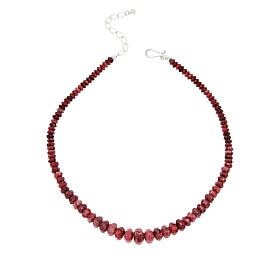 Jay King Sterling Silver Pink Thulite Graduated Bead Necklace