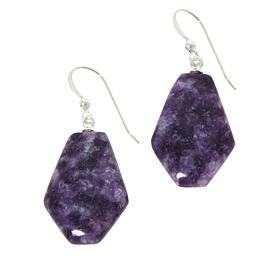 Jay King Sterling Silver Purple Lepidolite Drop Earrings