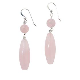 Jay King Sterling Silver Rose Quartz Drop Earrings