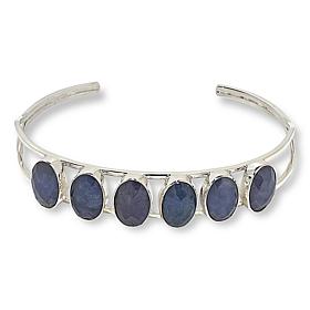 Jay King Sterling Silver Tanzanite 6-Stone Cuff Bracelet