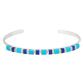 Jay King Sterling Silver Turquoise and Lapis Cuff Bracelet