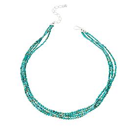 Jay King Sterling Silver Turquoise Bead 4-Strand Layered Necklace