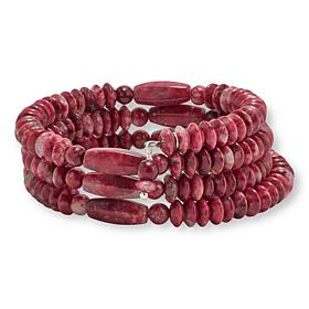 Jay King Thulite Bead Coil Wrap Bracelet