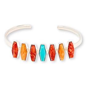 Jay King Turquoise and Spiny Oyster Shell Cuff Bracelet