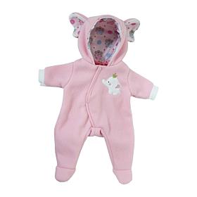 JC Toys Berenguer Boutique Doll Outfit Pink Elephant Themed Onesie
