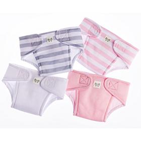 JC Toys Berenguer Boutique Pink Eco Diapers 4-Pack Fits Dolls 14-18 in