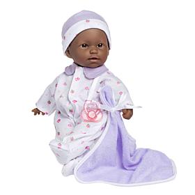 JC Toys La Baby Doll with Purple Onesie