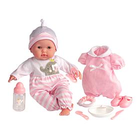 JC Toys Nonis Boutique 15in Realistic Pink Soft Body Baby Doll