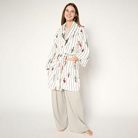 Jeffrey Banks Printed Plush Robe