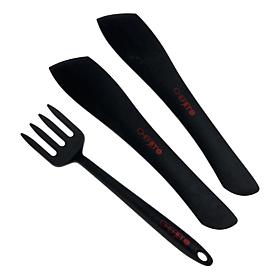 Jet Tila Silicone 3-piece Dual-Sided Spatula and Fork Set