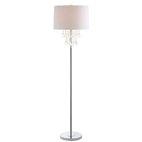 Jonathan Y Abigail 61"   Crystal and Chrome LED Floor Lamp