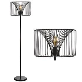 JONATHAN Y Black Gridley 61" Metal LED Floor Lamp