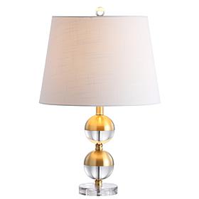 JONATHAN Y Brass Jules 23" Crystal Mini LED Table Lamp