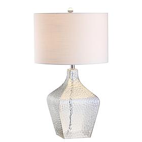 JONATHAN Y Clear Jane 26" Glass LED Table Lamp