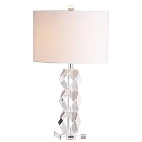 JONATHAN Y Clear Sofia 26" Crystal LED Table Lamp