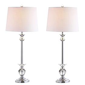 Jonathan Y Elizabeth 33"   Crystal and Chrome LED Table Lamp 2-pack