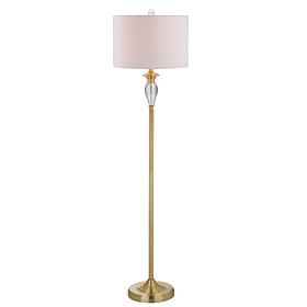Jonathan Y Evelyn 60"   Crystal and Brass LED Floor Lamp
