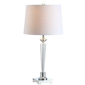 Jonathan Y Foster 28.25" Crystal and Chrome LED Table Lamp