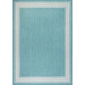 JONATHAN Y Lucia Classic Diamond Border Indoor/Outdoor 5' x 8' Rug