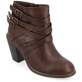 Journee Collection Womens Wide Width Strap Bootie