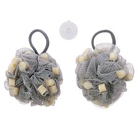 Joy CleanBoss 2-pack Body Wash Loofah Puffs with Soap Beads