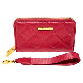 Joy Luxe Leather Best Gift Ever Double Wallet With Wrist Strap