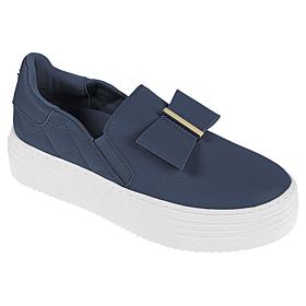 Joy Luxe Slip-On Genuine Leather Bow Sneaker with Orthotic Insole