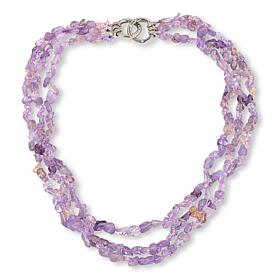 KALIFANO Gemstone Nugget Convertible Multi-Strand Necklace