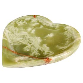 KALIFANO Green Onyx Handcrafted Heart-Shaped Tray