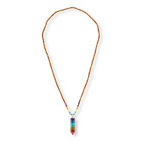 KALIFANO Multigemstone "Rainbow" Drop Necklace