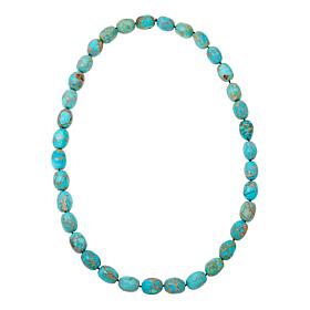 KALIFANO Turquoise-Color Howlite Bead 34-1/2" Necklace
